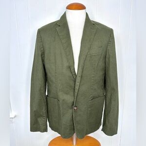 J Crew Mens Stretch Hemp Cotton Blazer - MISSING BUTTON